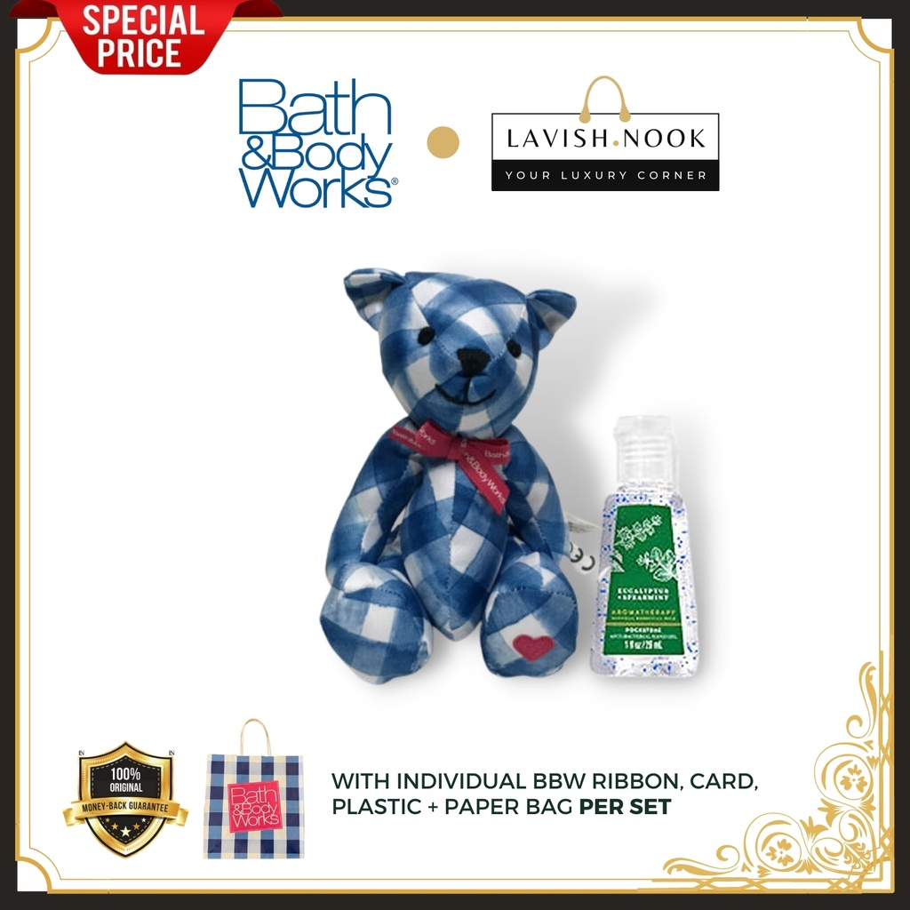 Bath & Body Works Gingham Bear + BBW Pocketbac Shopee Philippines