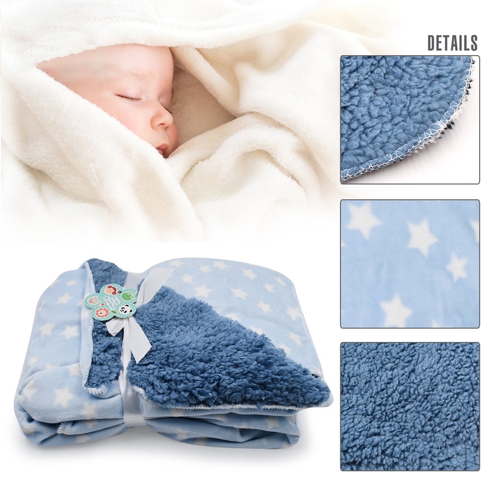 REESA Soft Fleece Baby Swaddle Blanket Kumot Baby Blanket Baby Size