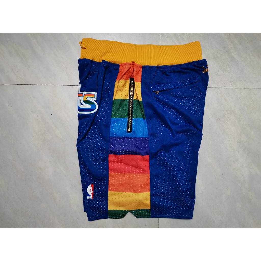 81 Nba Jerseys Basketball Jerseys Sports Wears S Xxl Denver Nuggets Rainbow Blue Nba Shorts Shopee Philippines