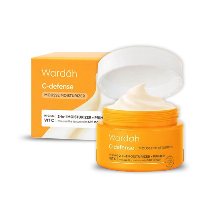 Wardah C-Defense Mousse Moisturizer 30g - Moisturizer, Primer And
