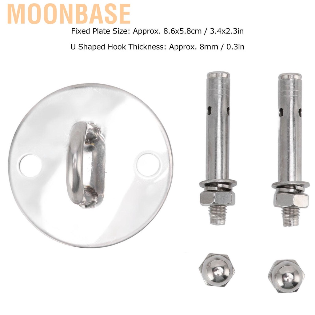 Moonbase Stainless Steel Ceiling Hook U Shaped Mount Hanger for Swimming Pool Lane Lines Hammock Swing Chair