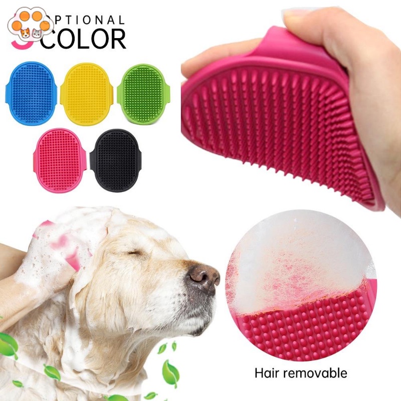 Soft Rubber Dog Brush Cat Bath Brush Rubber Glove Hair Fur Grooming
