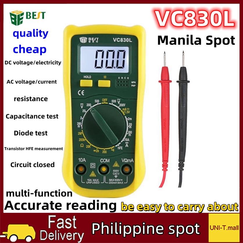 BEST VC830L Digital Multimeter Multi Tester Multi Tester buzzer Portable Test Meter 2000 counts