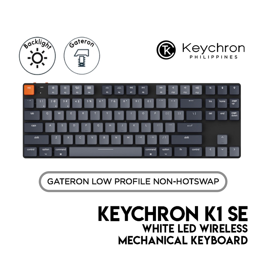 Keychron K1 SE Mechanical Keyboard, Tenkeyless, Wired/Bluetooth, White ...