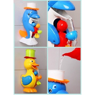 Kids Shower Bath Toys Cute Duck Waterwheel Dolphin Toys Baby Faucet Bathing Water Spraying Tool Wheel Type Dabbling Toy #8