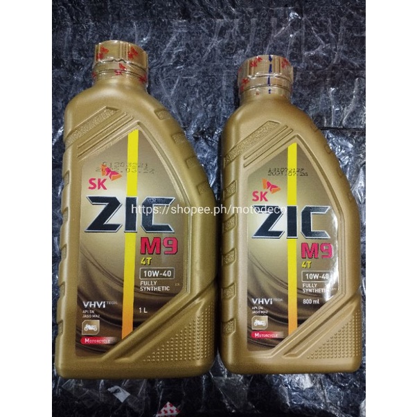 ZIC M9 4T FULLY SYNTHETIC 10W40 (800ml/1L) | Shopee Philippines