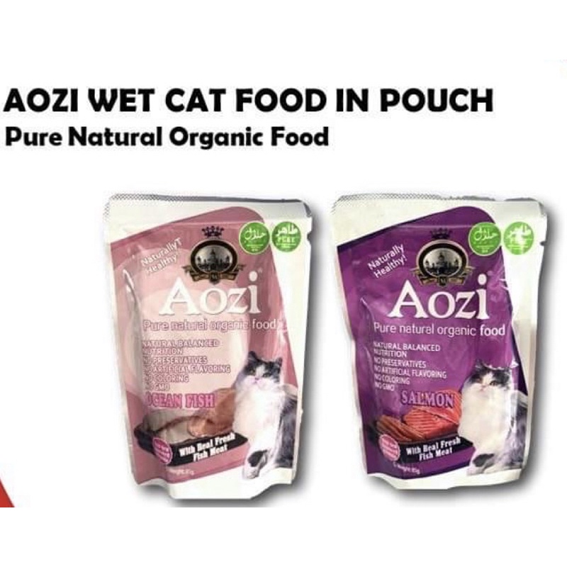 Aozi Wet Cat Food in Pouch Ocean Fish 85g Shopee Philippines