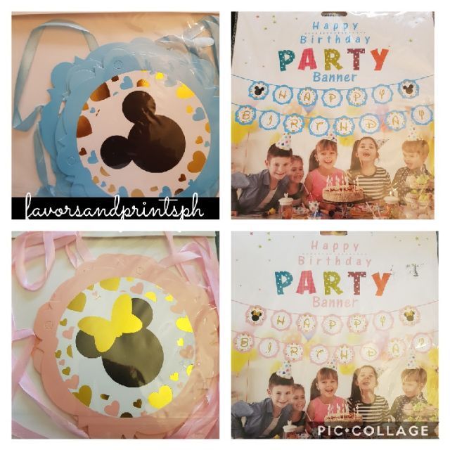 Mickey Or Minnie Mouse Happy Birthday Letter Banner 3 Shopee Philippines