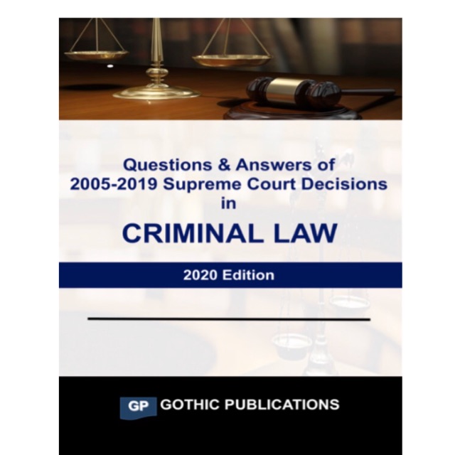 Criminal law questions and answers