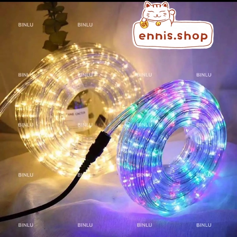8M Indoor Outdoor Super Bright Led Rope Christmas Light Shopee