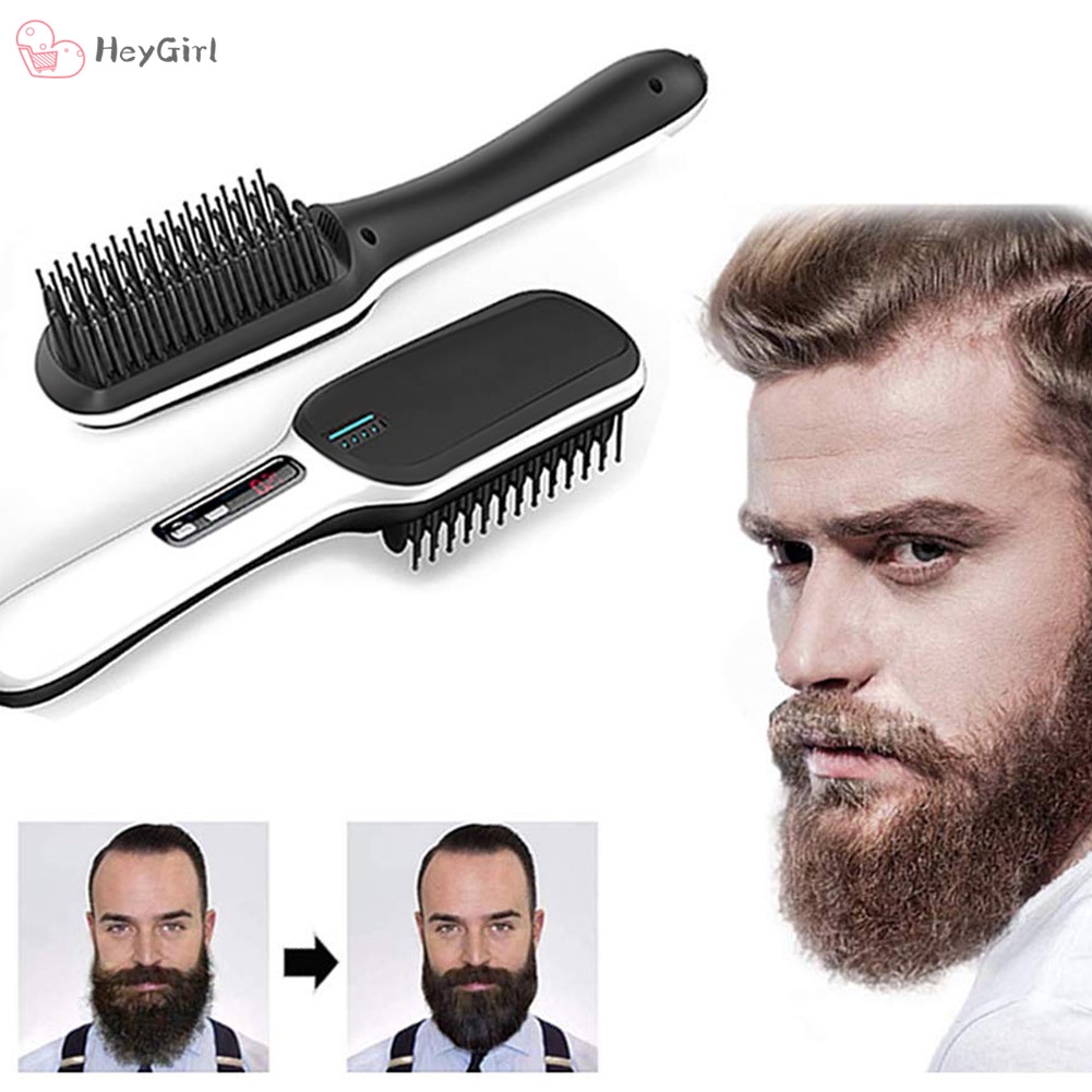 temperature to straighten beard