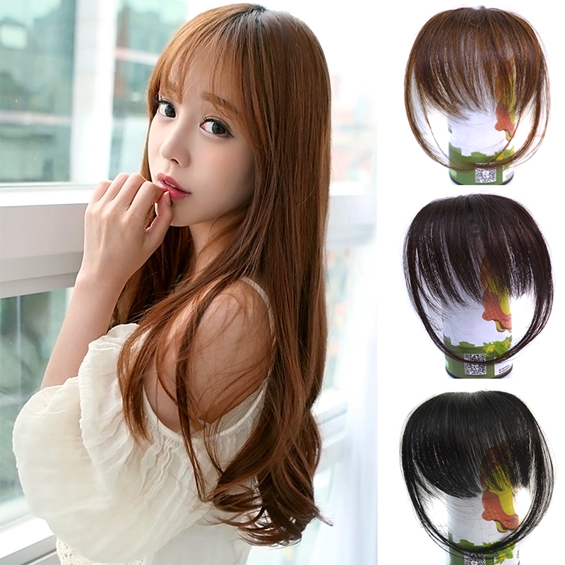 Clip Straight Hair In Hair Bangs Hair Fringe Extensions Shopee