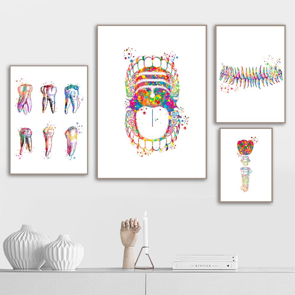 Dental Canvas Poster Teeth Anatomy Wall Art Prints Posters Dentist Stomatology Art Doctor Office Pictures Clinic Decor Unframed Shopee Philippines