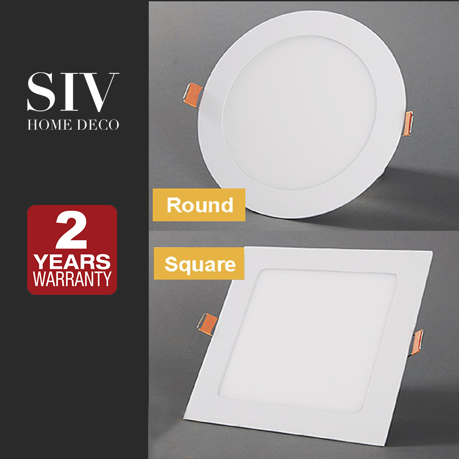 Siv Led Recessed Downlight Ceiling Lights Panel Light Pin Light Round And Square Shopee Philippines