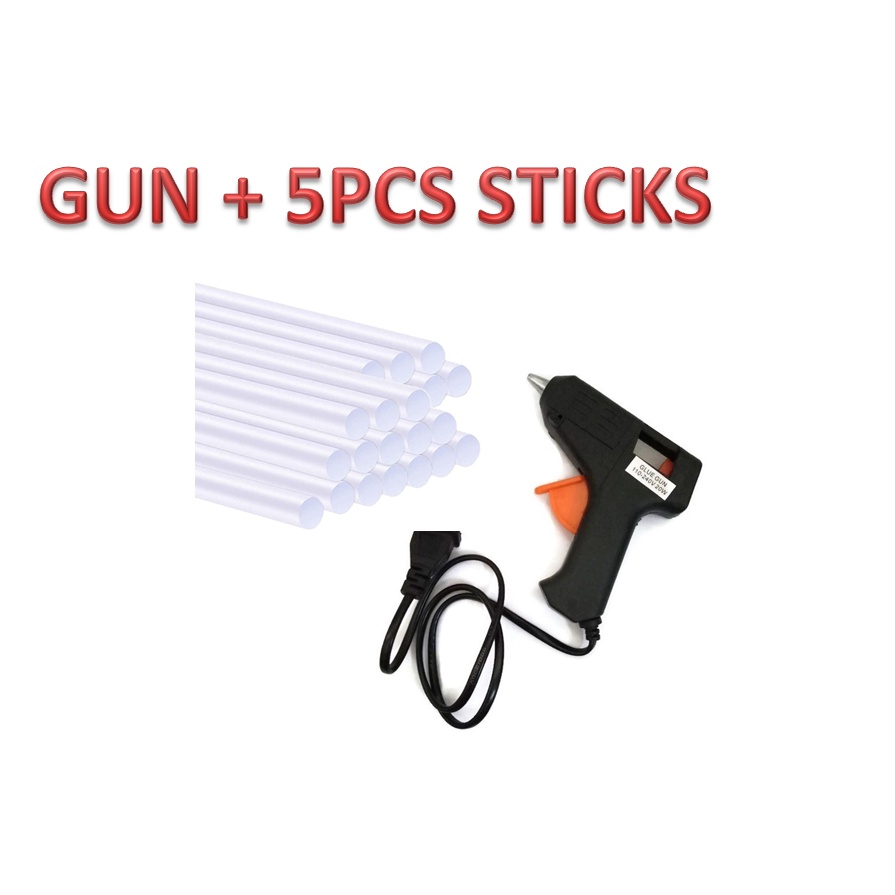 KCS 20W Electric glue gun + 5pcs stick glue spray gun hot melt glue