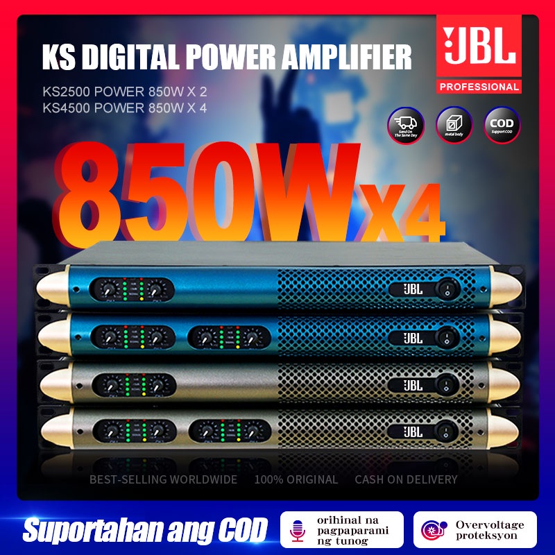 JBL KS2500/KS4500 Propesyonal na Amplifier 850 Watt 2/4 Channel