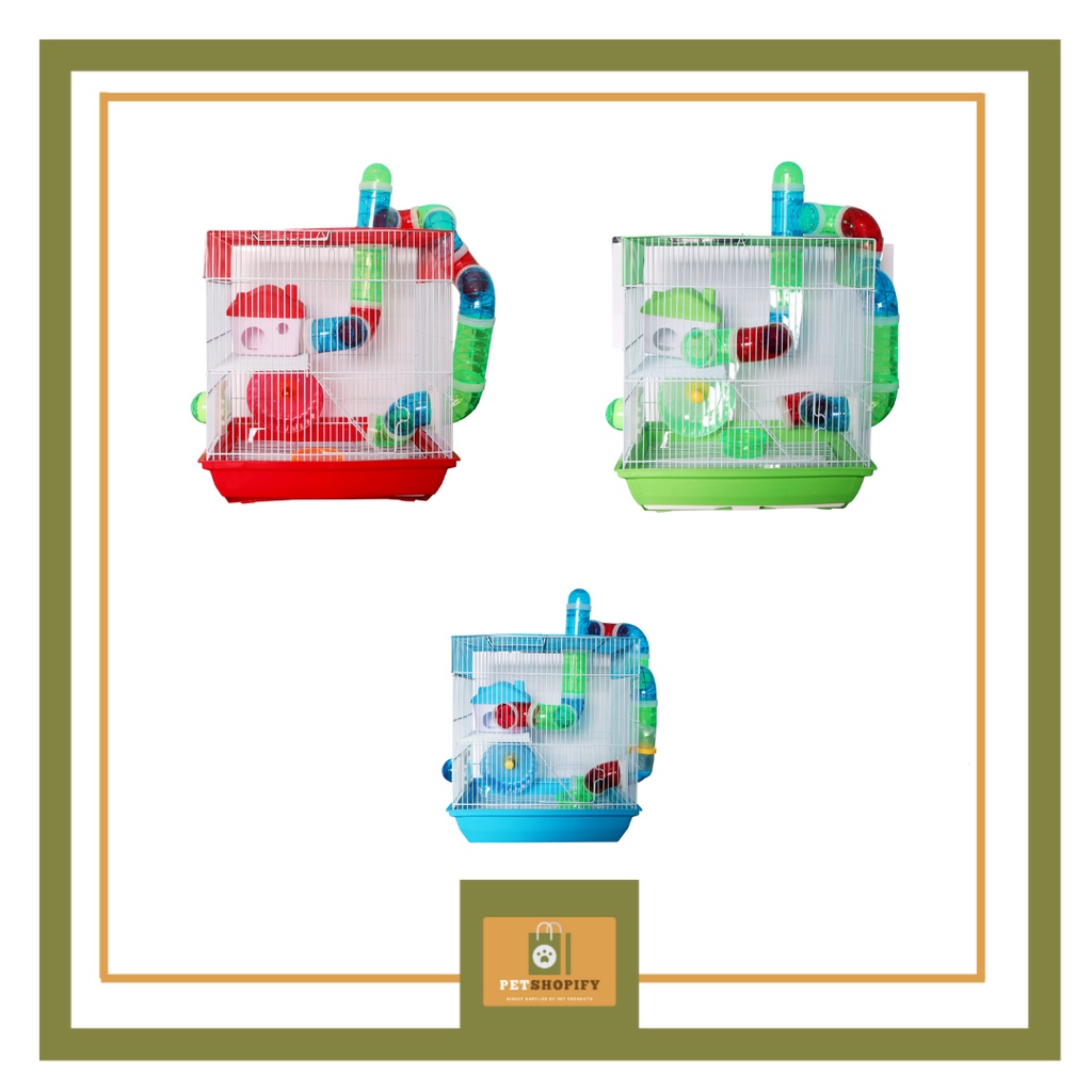 COLLAPSABLE TUNNEL HAMSTER CAGE (AVAILABLE IN THREE COLORS) #1