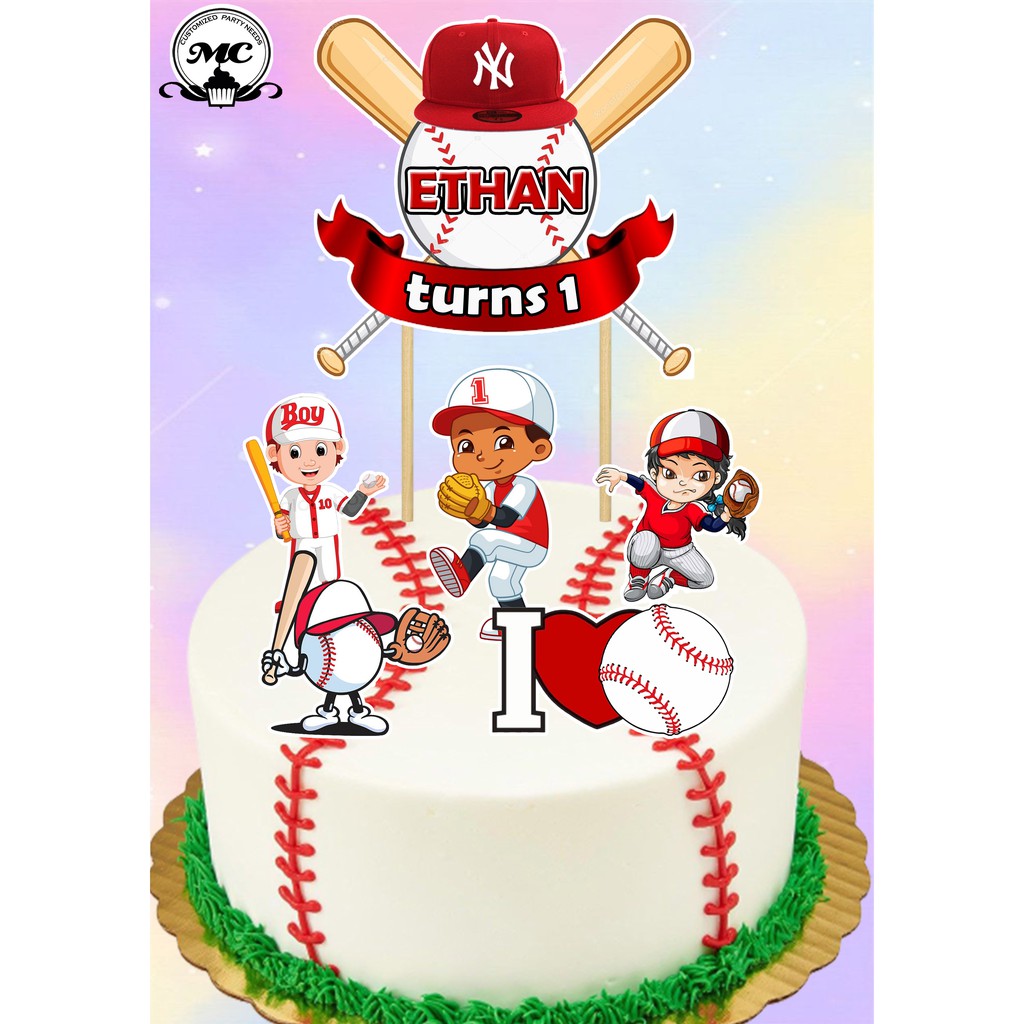Baseball Themed Cake Topper Party Décor Party Supplies