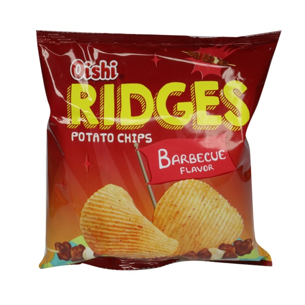 Oishi Ridges Potato Chips Barbecue 22g Shopee Philippines