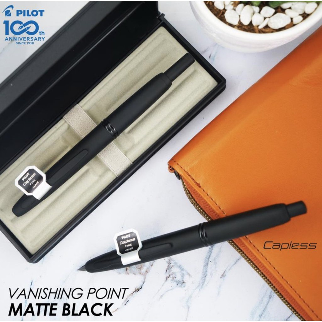 Pilot Capless Vanishing Point Fountain Pen (Matte Black) Shopee