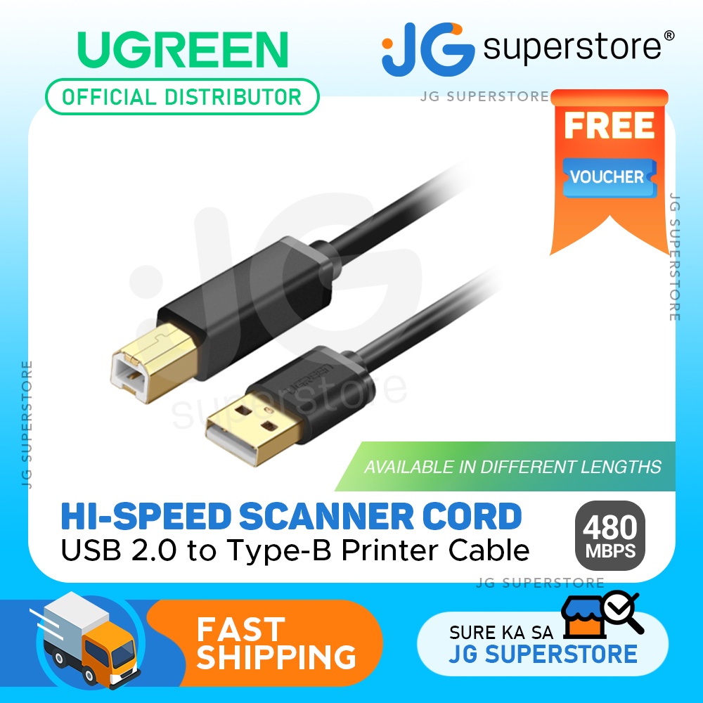 UGREEN USB 2.0 A to TypeB High Speed Printer Cable Scanner Cord