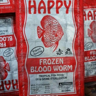 【 Ready Stock】Frozen Blood Worm Happy Freeze Worm Ornamental Fish Food Chilli Fish Food #3