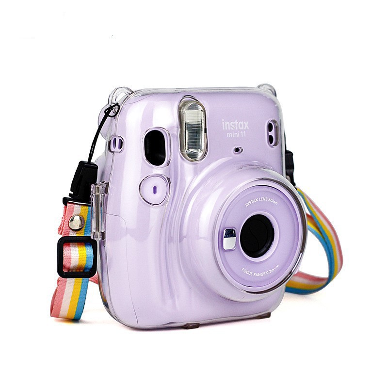 Fujifilm Instax Mini 8 8 9 Crystal Case 11 Camera With Adjustable Rainbow Shoulder Strap For Pr Shopee Philippines