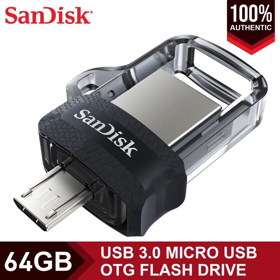 SanDisk Ultra SDDD3 64GB OTG / Dual USB Drive M3.0 (Gold And Black ...