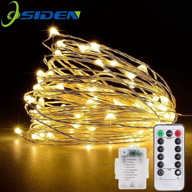Christmas light 5/10m Waterproof Remote Control Fairy Lights Battery