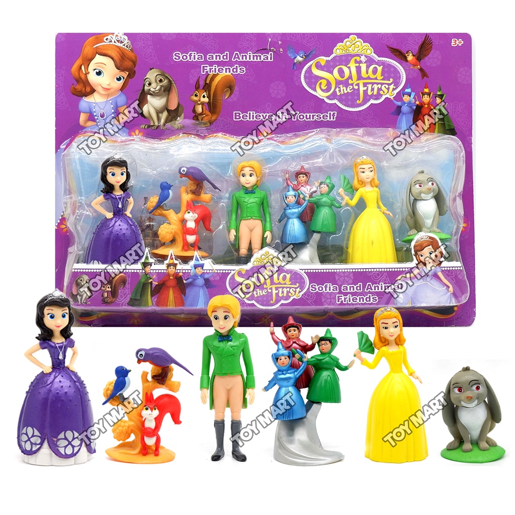 6 in 1 Sofia The First Action Figurines Assorted Cake Topper Set ...