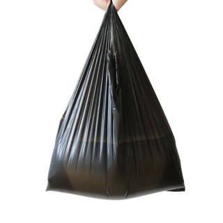 Black Plastic Bag Thicken Vest Bag Home Portable Kitchen Large Medium Garbage Bag | Shopee ...
