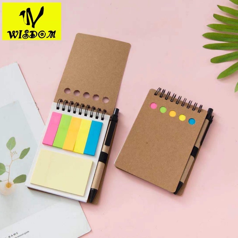 WISDOM 5807 notebook&sticky notes&ballpen School supplies | Shopee ...