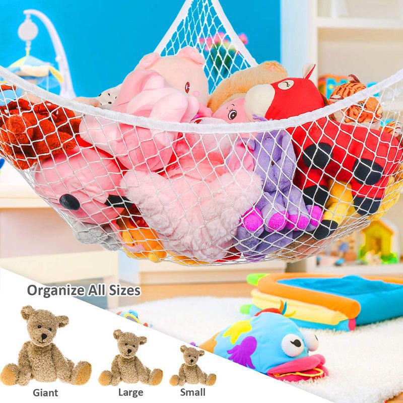 corner mesh stuffed animal holder