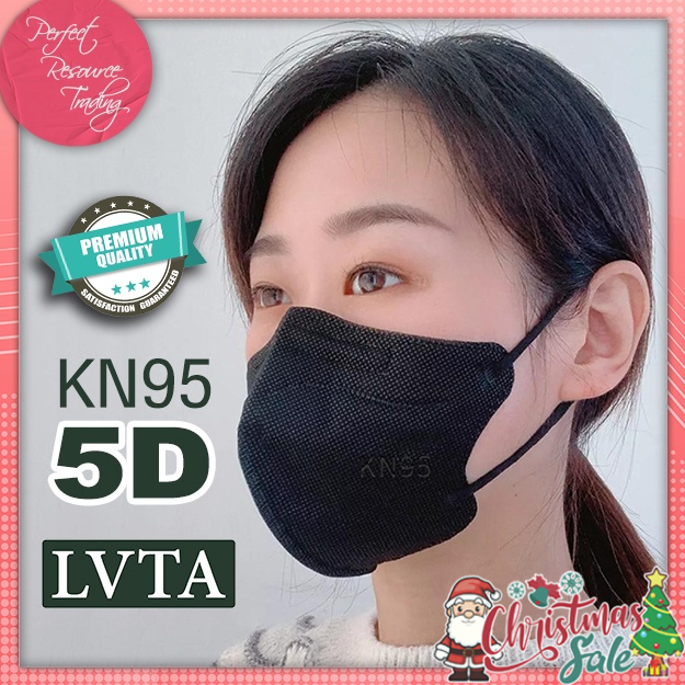 Sealed LVTA KN95 5D 10pcs Face Mask 5 Layers Filtration Cover Anti Dust