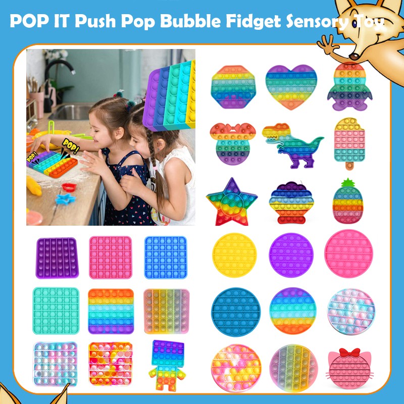 Pop Its Round Fidget Toy Push bubble stress relief kids pop it tiktok 2020 DE 