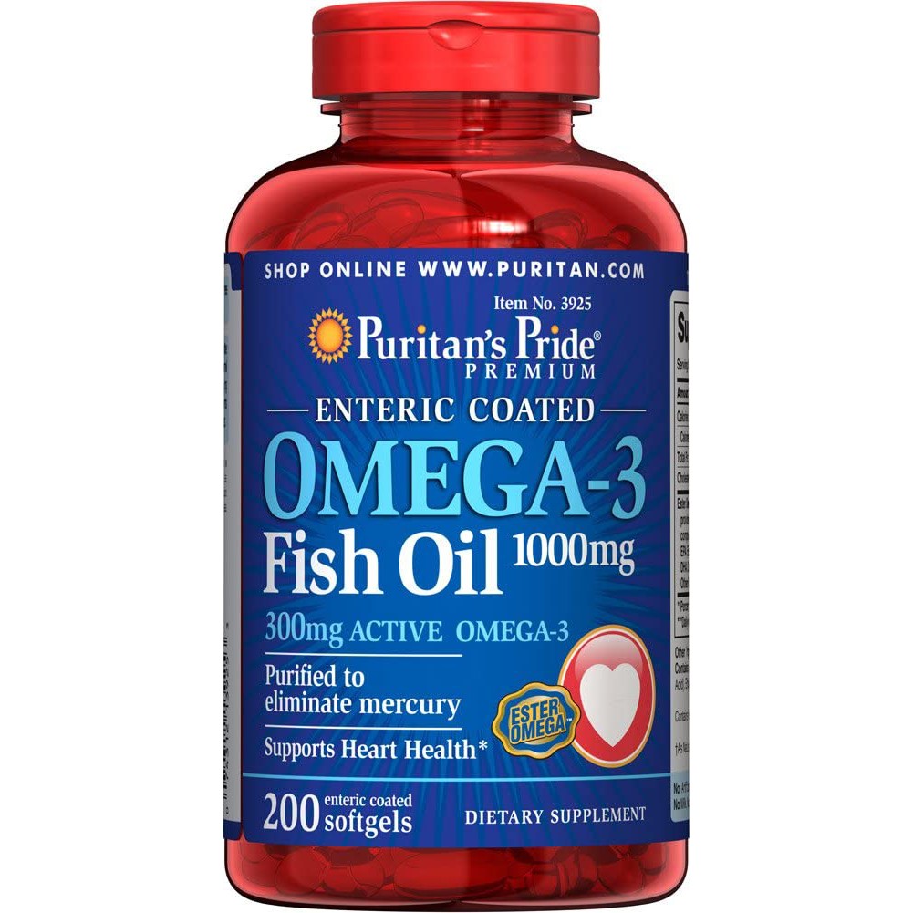 Puritan's Pride OMEGA3 Fish Oil 1200 mg 360 mg Active Omega3 200