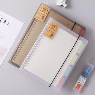 Loose Leaf Refill Binder Notebook A4/B5/A5 Replacable Metal Ring Planner Bullet Journal Diary Blank/Line/Grid/Cornell Available Office&School Supplies Stationery/gift