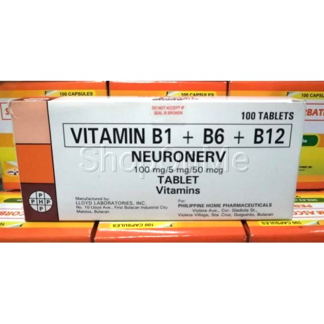 NEURONERV Vitamin B Complex B1 + B6+ B12 Plexivit | Shopee Philippines