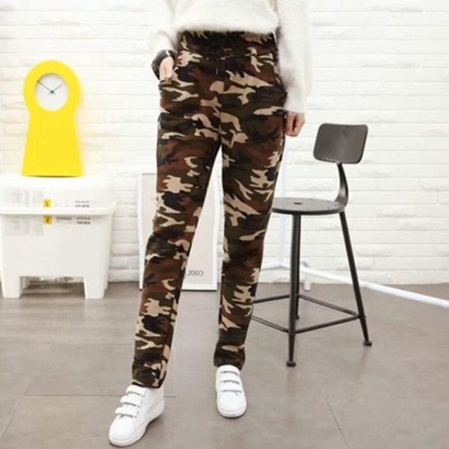 camo jogger pants womens