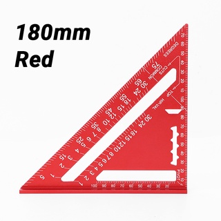 7inch/12inch Triangle Ruler Carpenter Square Speed Aluminum Alloy Ruler Square Triangle Layout 90 degree ruler Imperial Metric Measuring Ruler #4