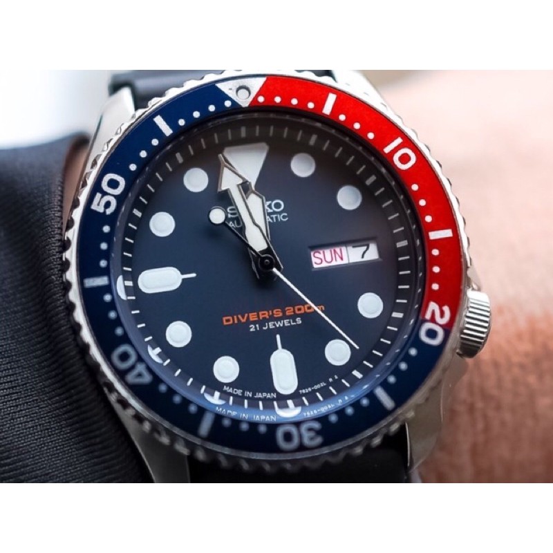 Seiko SKX009 Made in Japan Divers Automatic Watch SKX009J Pepsi Rubber  Strap | Shopee Philippines