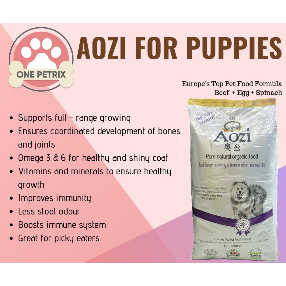 AOZI Dog Foods PURE NATURAL ORGANIC PETFOOD Made 56 OFF