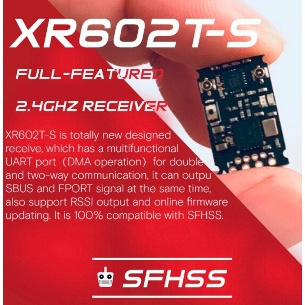 CROSSOVER RX XR602T-S (SFHSS Futaba) SBUS/FPORT/RSSI/Full-range/D-ANT ...