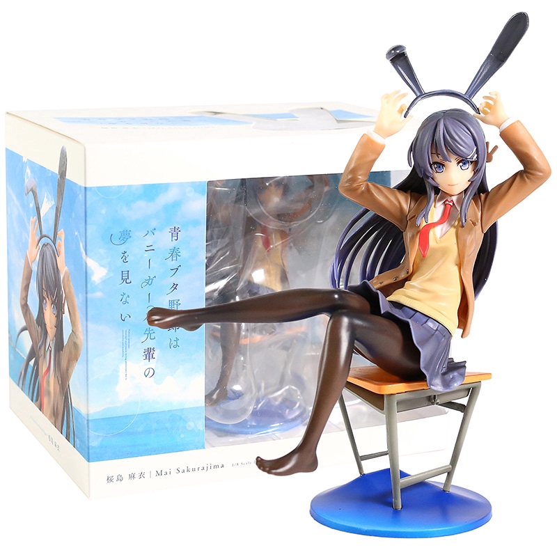 anime girl sakurajima mai girl pvc action figure collectible model toy cute  girl figures anime gift for collection