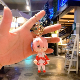TWINKLE1 Life in a Different World from Zero PVC Action Bag Decor Collection Model Keys Holder Japanese Anime Anime Figure Rem Ram Keyrings #4