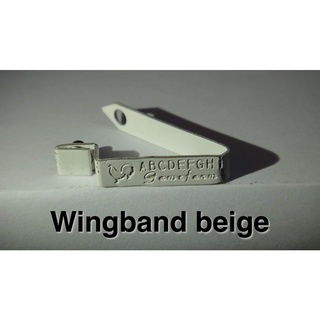 Wingbands zip type beige 25pcs free stamping of farm name