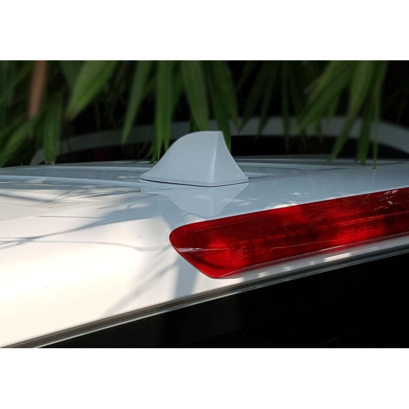 AntennaMastsRus Functional Silver Shark Fin Antenna - Compatible With Nissan Rogue (2008-2018 Models)