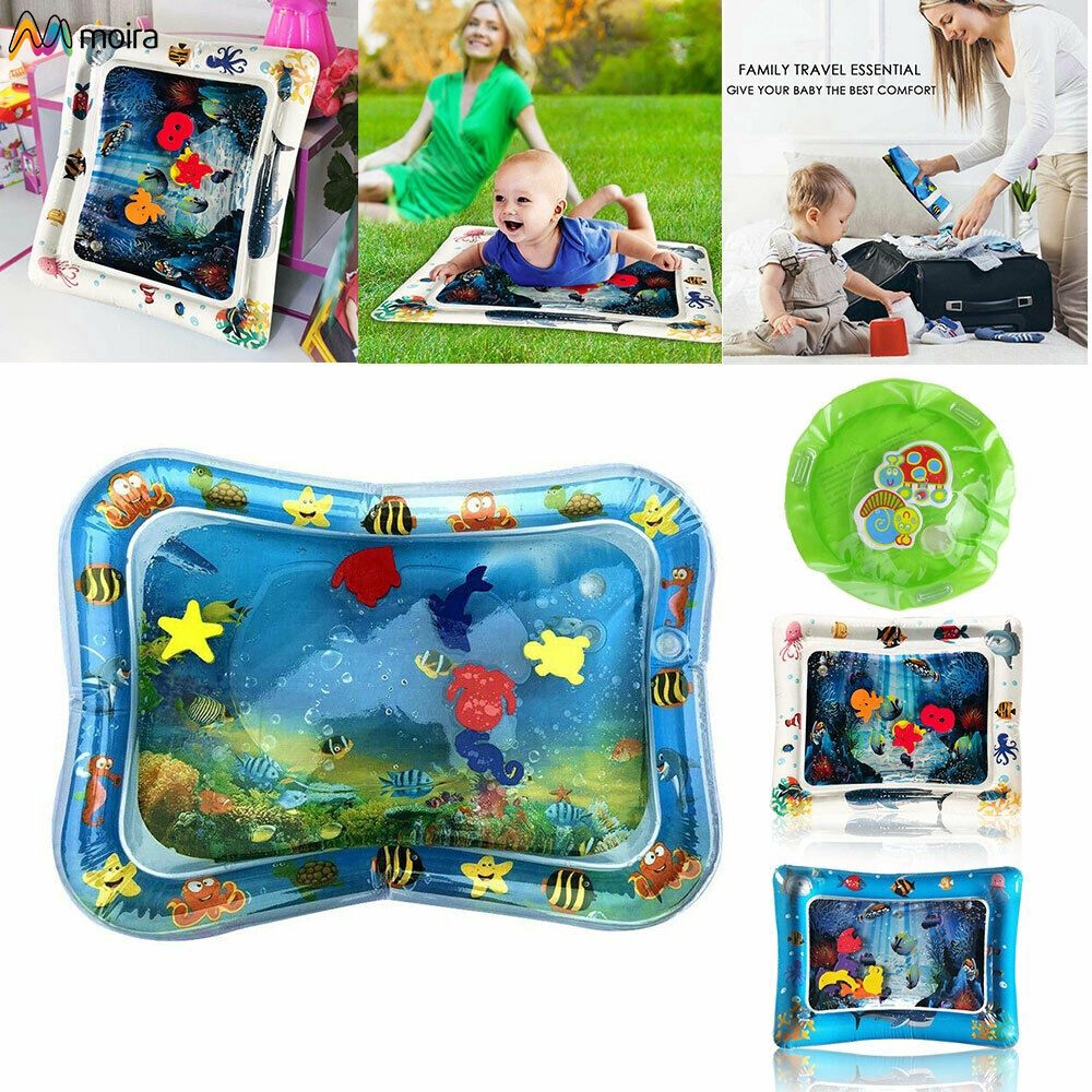 Inflatable Water Play Mat Infants Toddlers Fun Tummy Time Play Activity