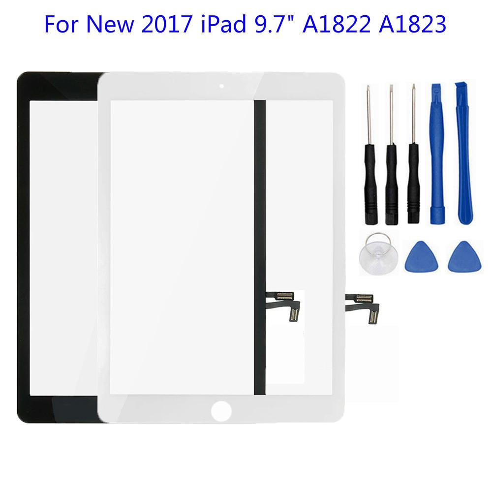 Touch Screen Replacement VDASO for iPad 5 5th Gen Digitizer A1822 A1823 2017 9.7 Inch,Only for iPad 5 5th Generation Digitizer with Home Button,Full Repair Kit Black 