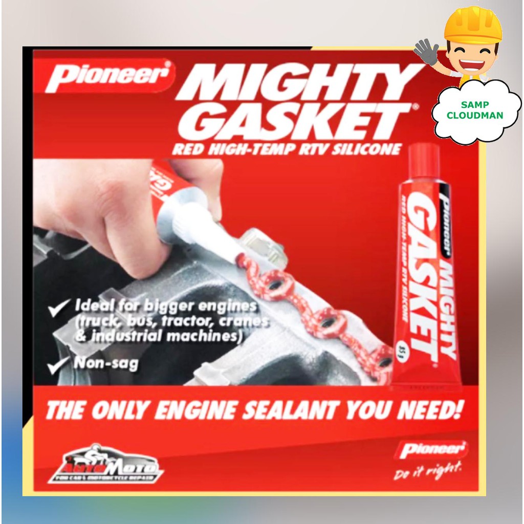 Pioneer Mighty Gasket Red 85g Hi-Temp Heat Resistant High Temperature ...